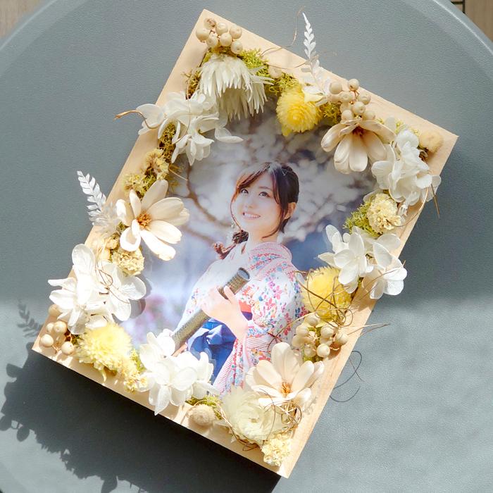 ドライフラワーフォトスタンド　写真たてインテリア　ハンドメイド雑貨　母の日　花束 Dear Bouquet 母の日 写真立て フォトフレーム 卒業記念 退職