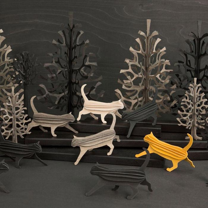 Lovi（ロヴィ） ネコ 猫 北欧 インテリア 動物 工作 メッセージカード