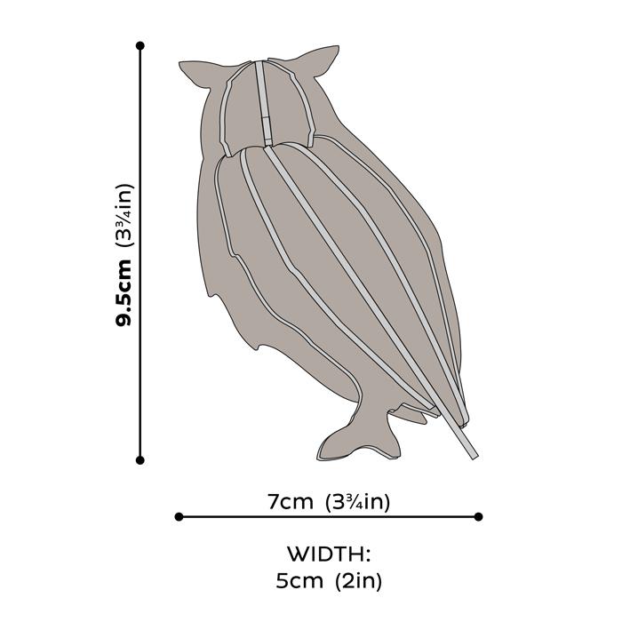 lovi フクロウ 9.5cm 鳥 OWL 北欧 インテリア 動物 工作 メッセージカード ロヴィ フィンランド｜firstaid｜05