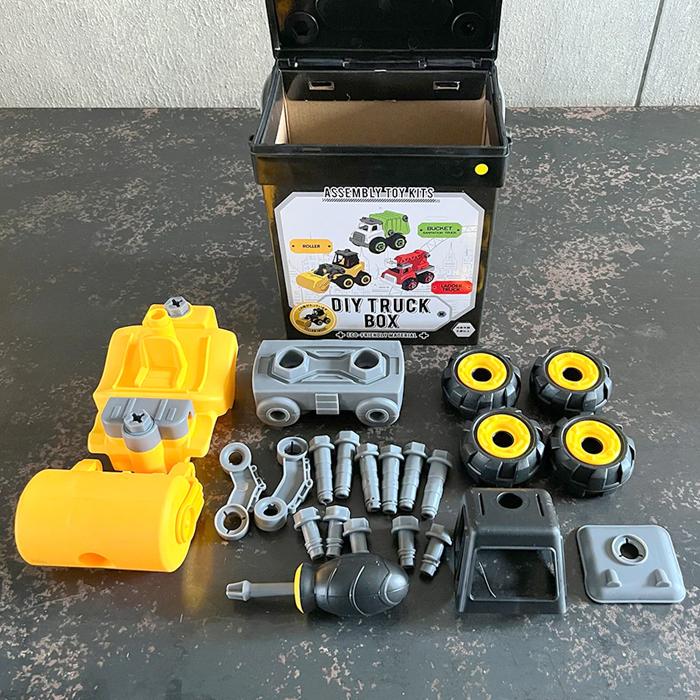 magnet DIY TRUCK BOX イエロー おもちゃ 知育 玩具 組み立て 6歳以上