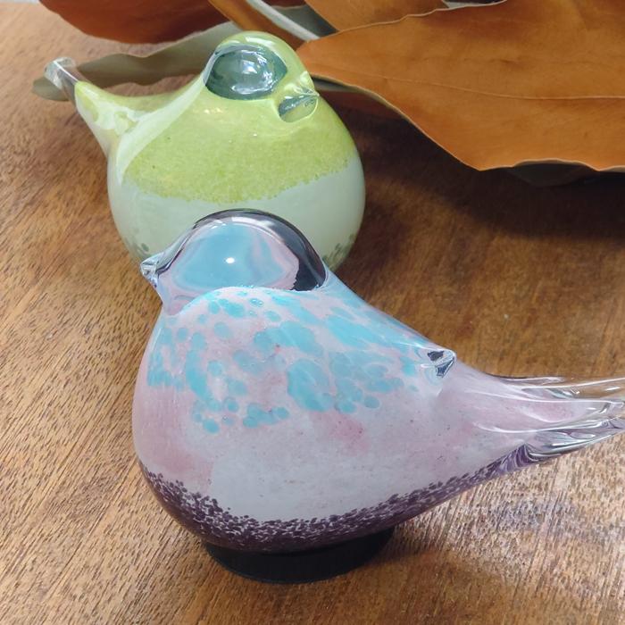 magnet HEALING LITTLE BIRD ライト 鳥 ガラス 置き物 インテリア