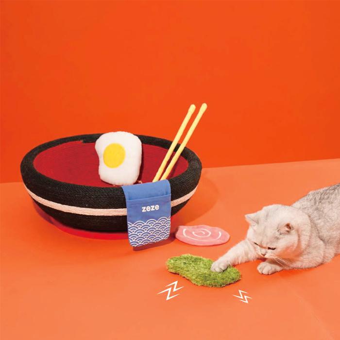 YUMMY ねこ ペットグッズ ベッド 猫グッズ ラーメン 送料無料 zeze