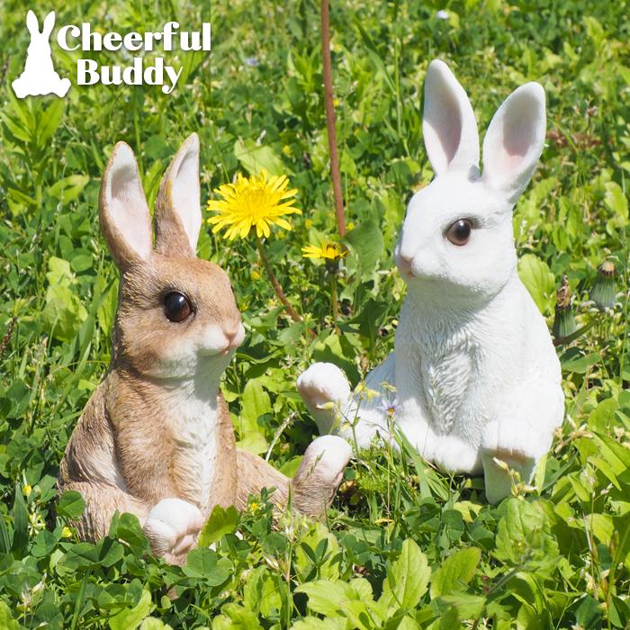 丸和貿易 おすわりラビット チアフルバディ 置き物 フィギュア うさぎ