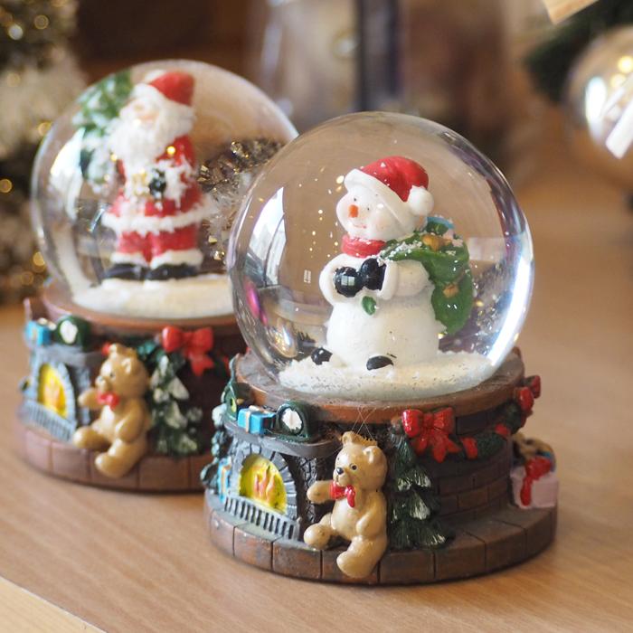 丸和貿易 スノードーム ファイヤープレイス クリスマス サンタ