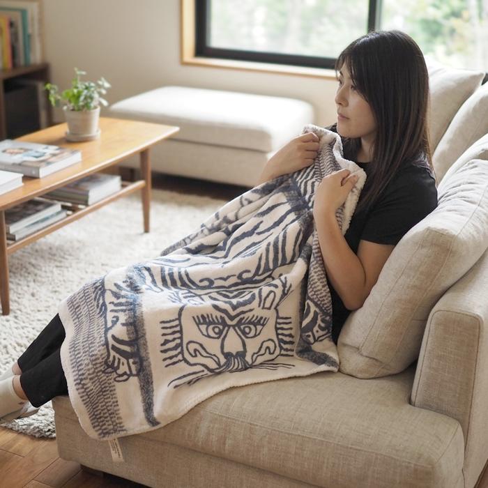 フランネル フリースブランケット チベタンタイガー ブランケット 防寒 FLANNEL FLEECE BLANKET POST GENERAL | POST GENERAL | 03