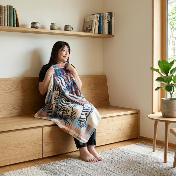 フランネル フリースブランケット チベタンタイガー ブランケット 防寒 FLANNEL FLEECE BLANKET POST GENERAL | POST GENERAL | 04