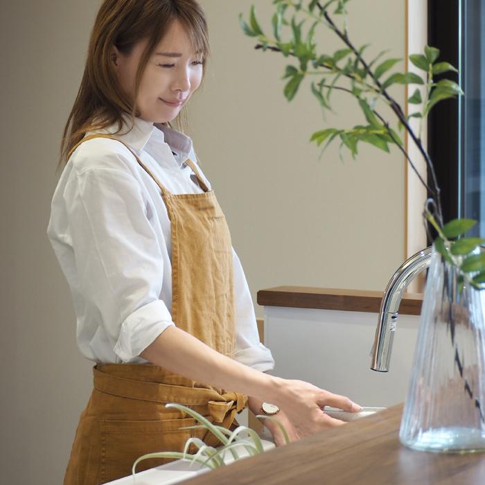COCO WALK（ココウォーク） スリットラップ エプロン 日本製 ポケット
