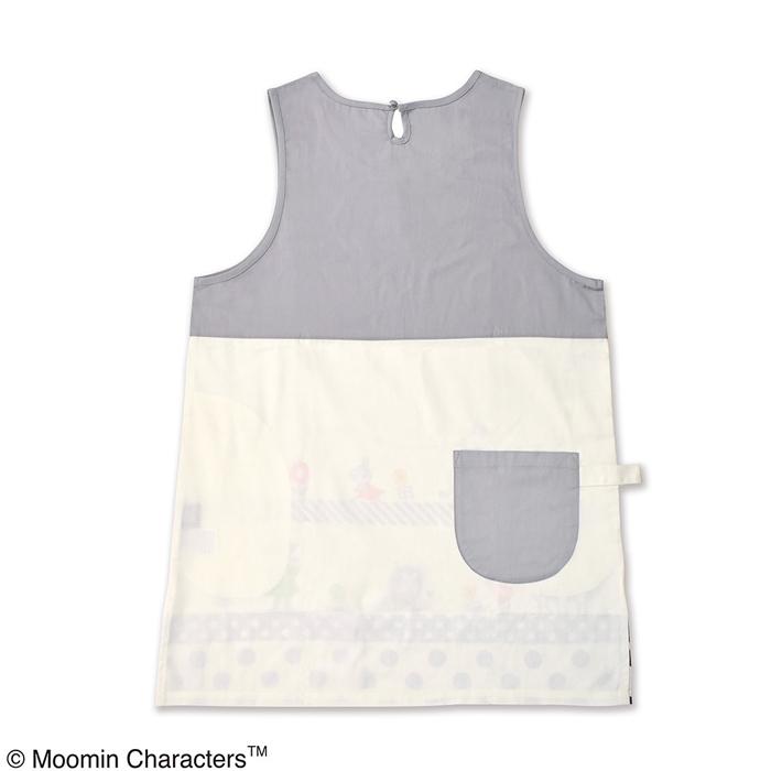 ムーミン エプロン みんなでおさんぽ グレー アイボリー 看護師 介護士 保育士 北欧 | MOOMIN | 03