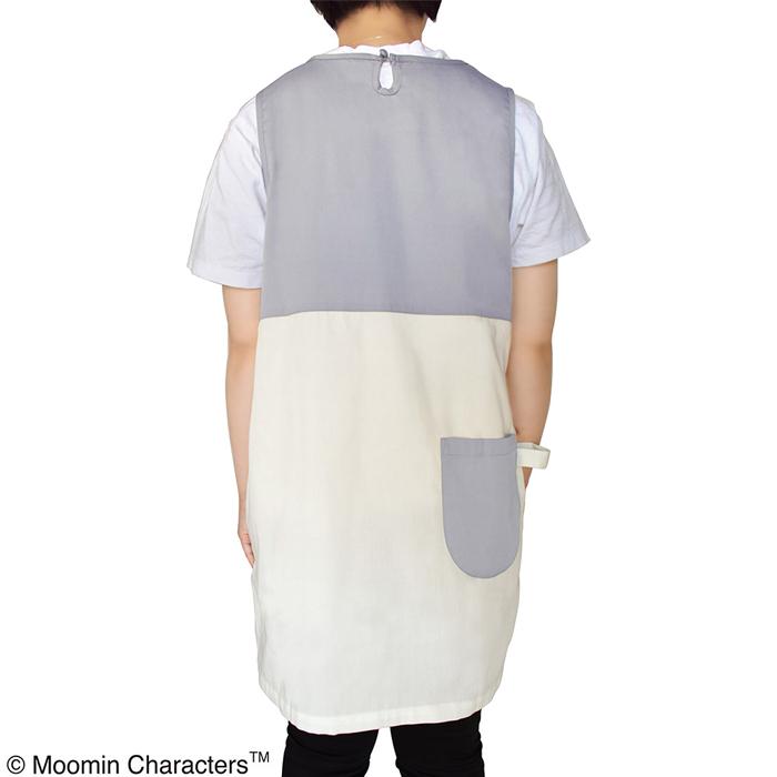 ムーミン エプロン みんなでおさんぽ グレー アイボリー 看護師 介護士 保育士 北欧 | MOOMIN | 05