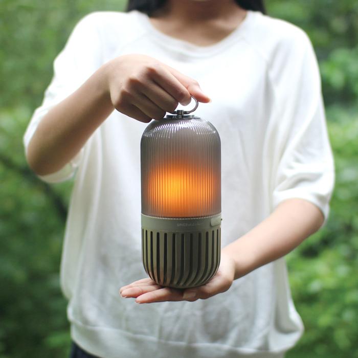 ◾️美品✨ゆらぎ カプセル スピーカー ライト ランタン✨カーキ SPICE of Life ゆらぎカプセルスピーカー カーキ ランタン 照明