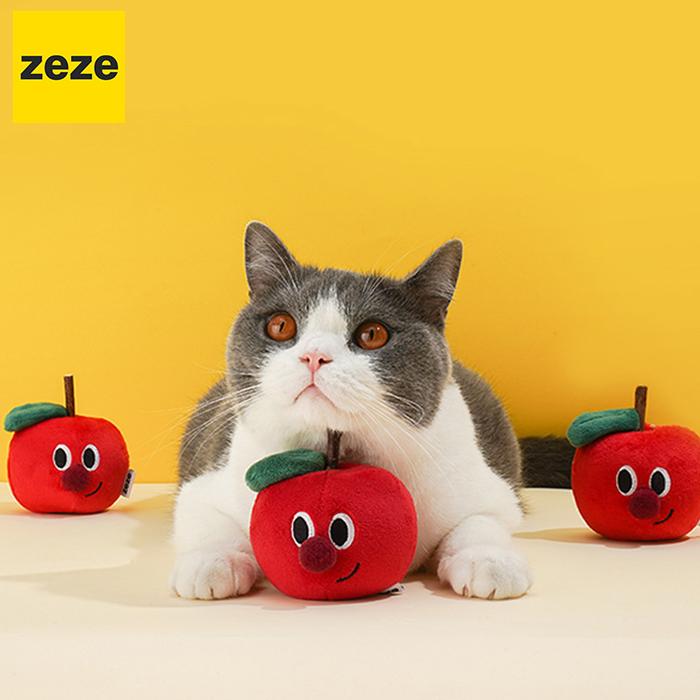 CAT WOOD TOY リンゴ ねこ おもちゃ ペットグッズ またたび Apple 猫