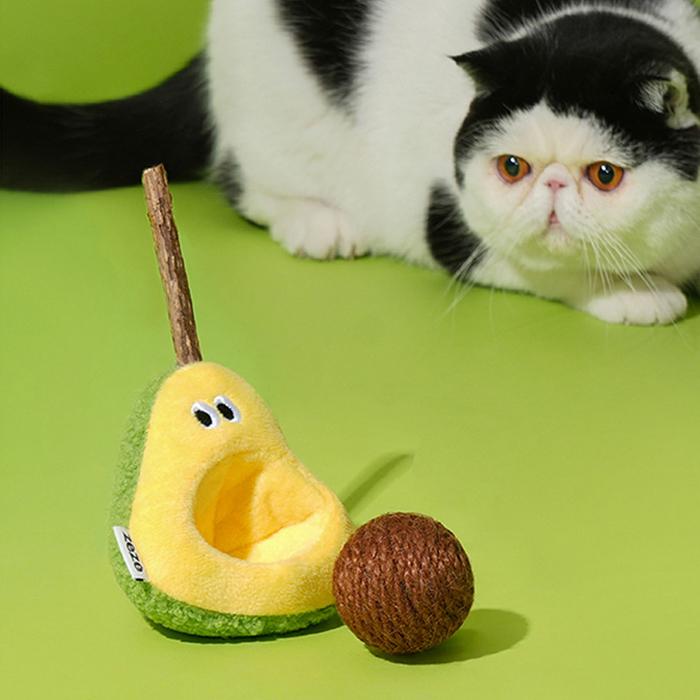 CAT WOOD BALL TOY ねこ おもちゃ ペットグッズ またたび アボカド 猫