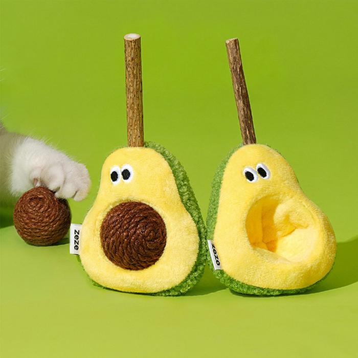 CAT WOOD BALL TOY ねこ おもちゃ ペットグッズ またたび アボカド 猫