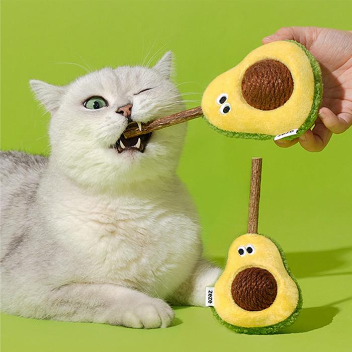 CAT WOOD BALL TOY ねこ おもちゃ ペットグッズ またたび アボカド 猫