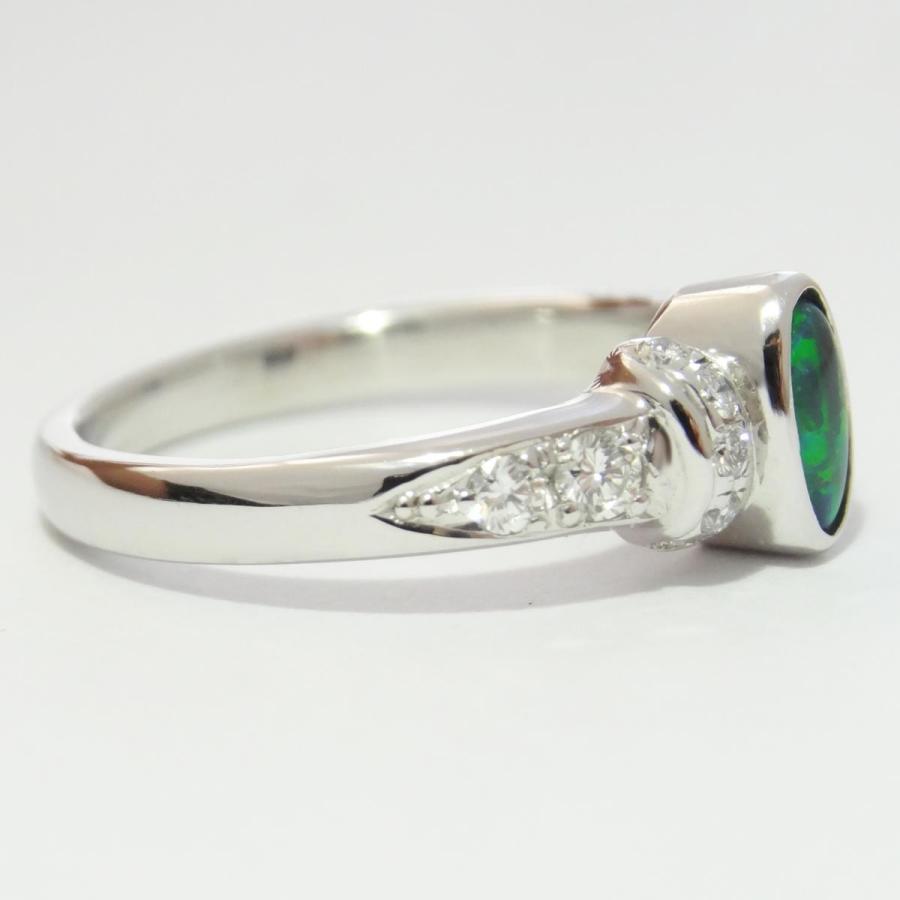 プラチナ PT900 ブラックオパール リング 指輪 天然 ダイヤモンド プラチナ900 希少 |  | 06