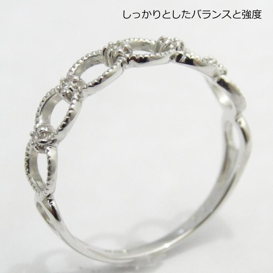 K18 18金 ピンキーリング ラウンド サークル型 リングダイヤモンド 0.05ct K18WG 指輪 天然 シンプル 5号 |  | 02