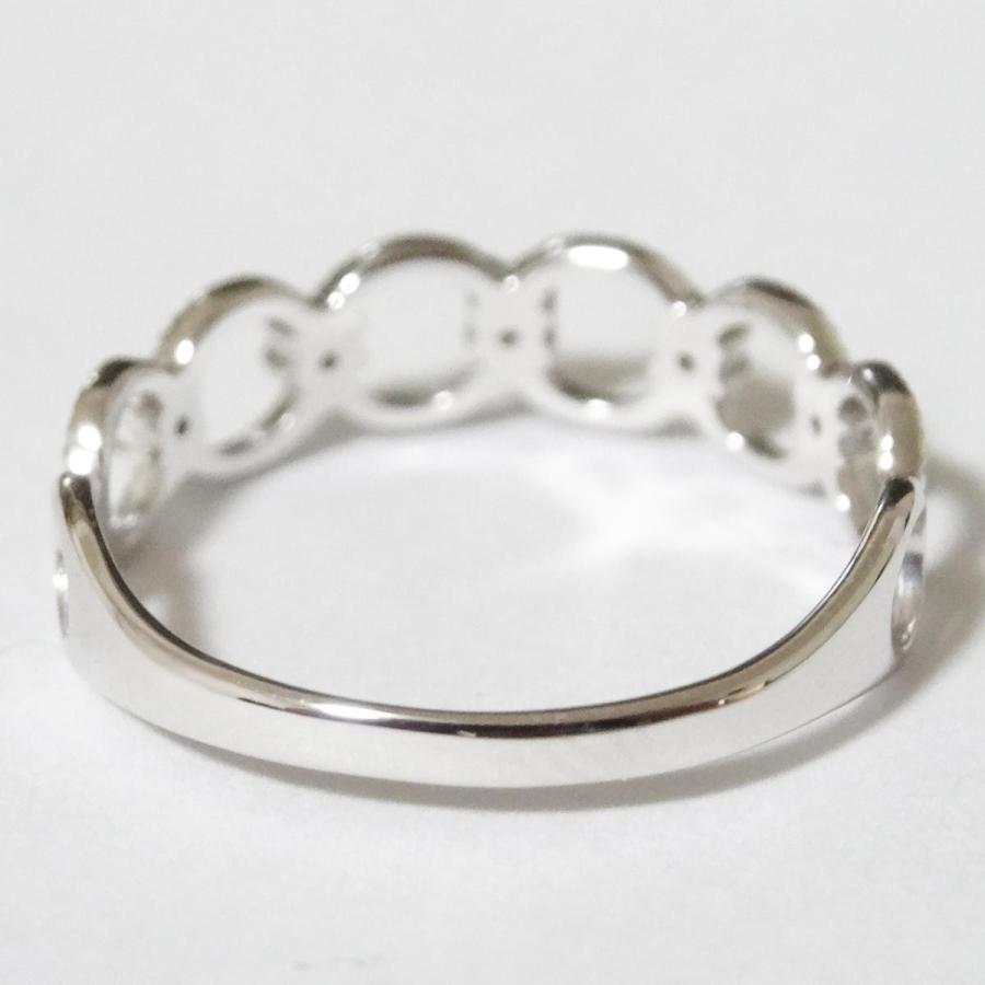 K18 18金 ピンキーリング ラウンド サークル型 リングダイヤモンド 0.05ct K18WG 指輪 天然 シンプル 5号 |  | 03