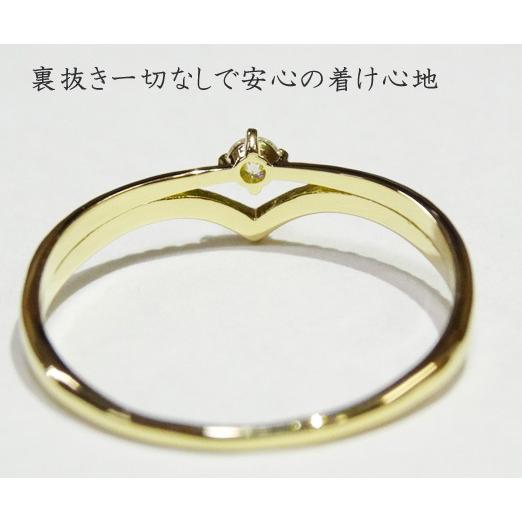 K18 リング 指輪　天然 ダイヤモンド ピンキーリング 18金 ゴールド 普段使い 高品質　クール ティアラモチーフの画像
