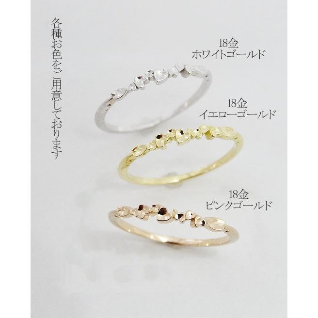18金 リング ピンキー K18 指輪 ダンス ハート イエローゴールド ホワイトゴールド ピンクゴールド |  | 01