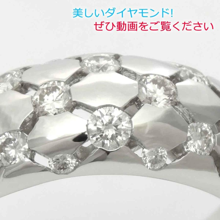 プラチナ ダイヤモンド リング ギラギラ 高級ラージメレダイヤモンド 0.5ct PT900 指輪 天然 シンプル 12号の画像