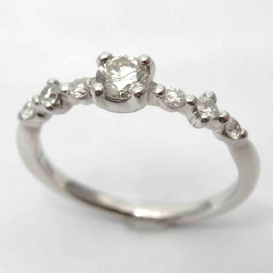 プラチナ ダイヤモンド リング 0.26ct 0.18ct PT900 指輪 天然