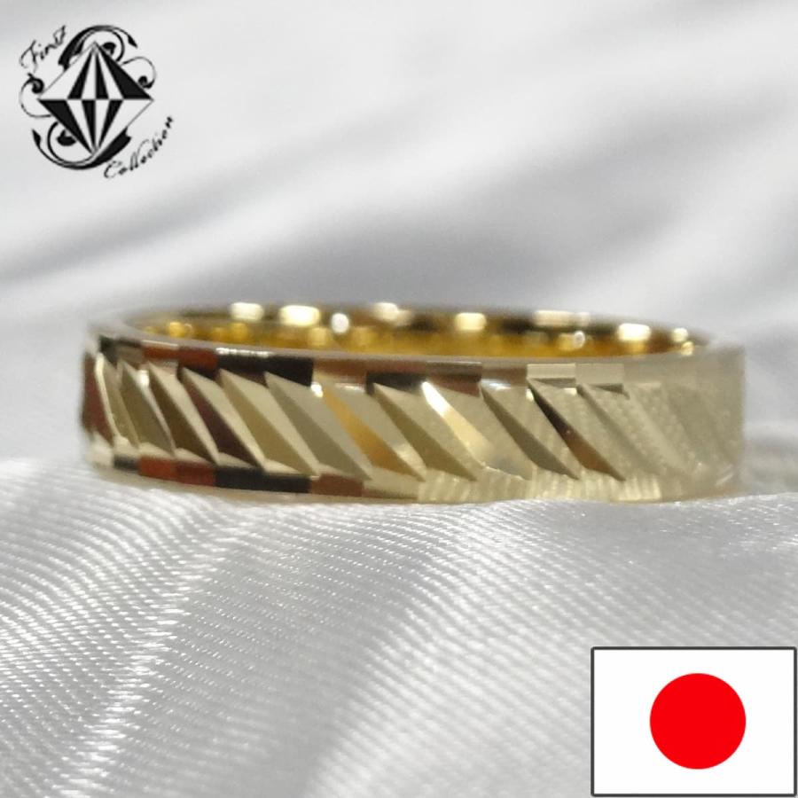 リング 指輪 レディース メンズ 18金 K18 シルバー シルバーリング SV1000 純銀 4mm ストリームカット 幅広 ダイヤモンドミラーカット | 