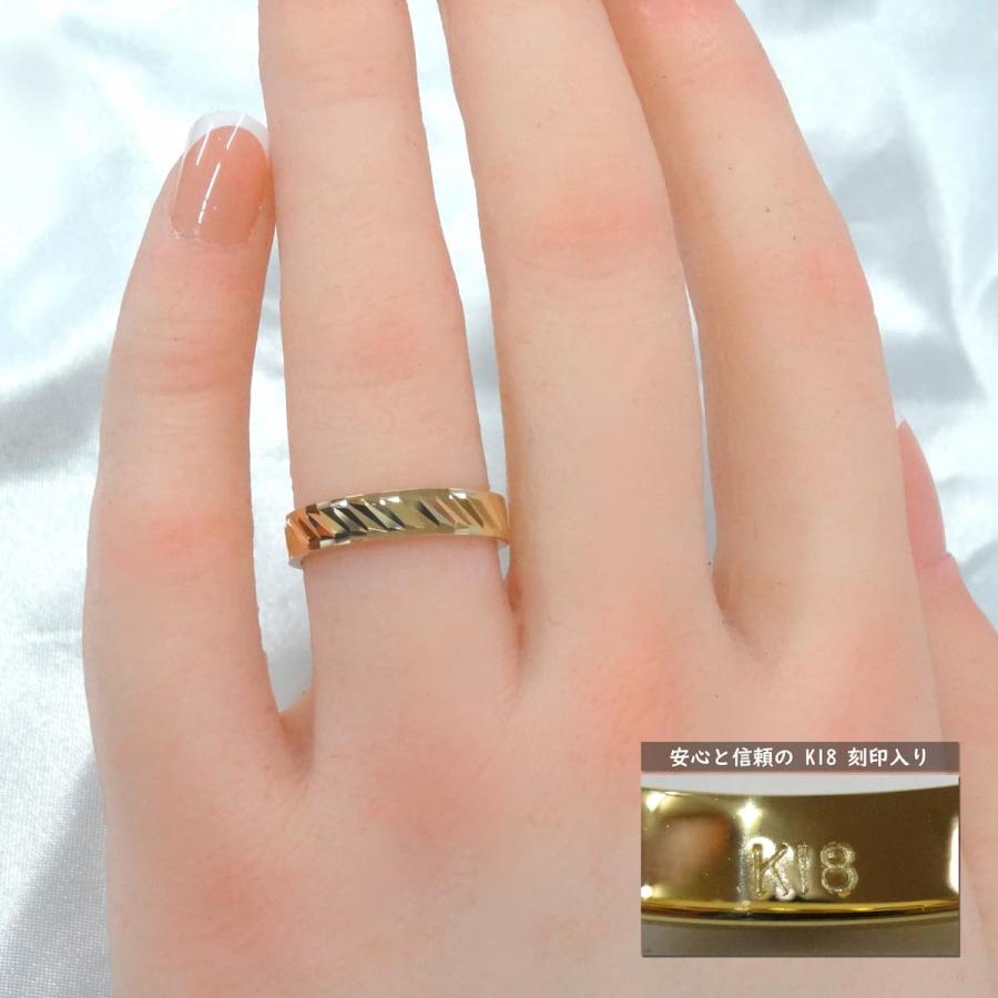 リング 指輪 レディース メンズ 18金 K18 シルバー シルバーリング SV1000 純銀 4mm ストリームカット 幅広 ダイヤモンドミラーカット |  | 05