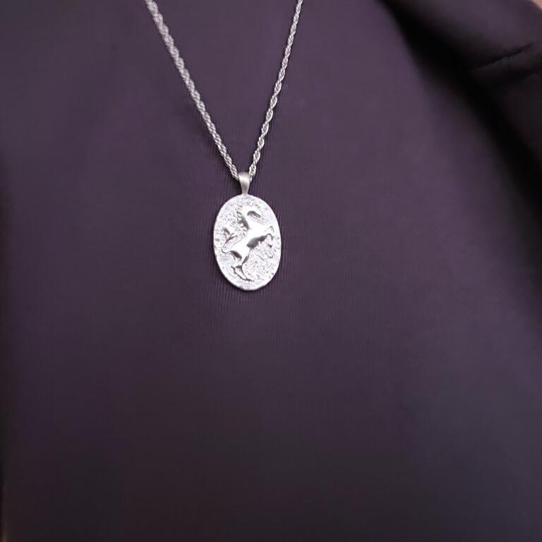 純銀 シルバー ピュア ペンダント レディース メンズ ホース 馬 コイン