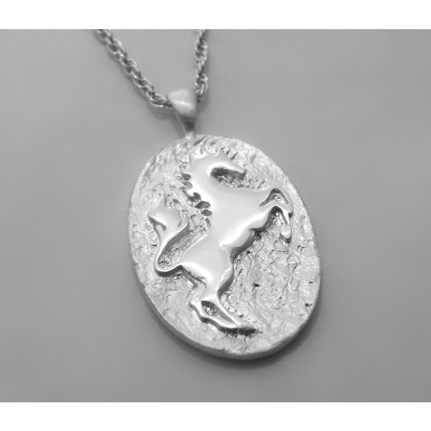 純銀 シルバー ピュア ペンダント レディース メンズ ホース 馬 コイン