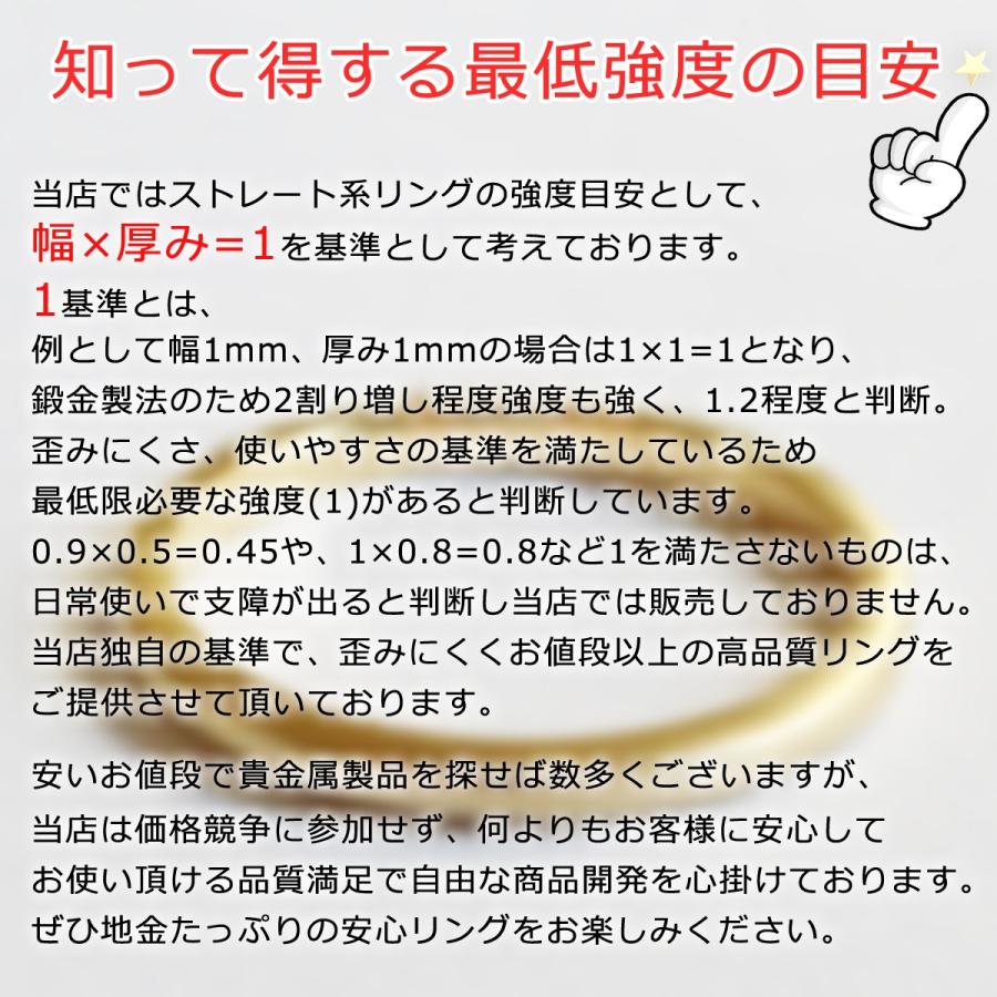 K18 18金 リング 2mm 幅広 シンプル 指輪 レディース 18K イエロー ホワイト ピンク ゴールド メンズ 刻印の画像