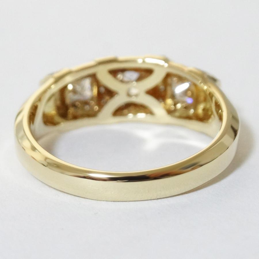 18金 スクエア ダイヤモンド リング K18 指輪 レディース メンズ トータル 1.04ct スタイリッシュ ジュエリー |  | 06