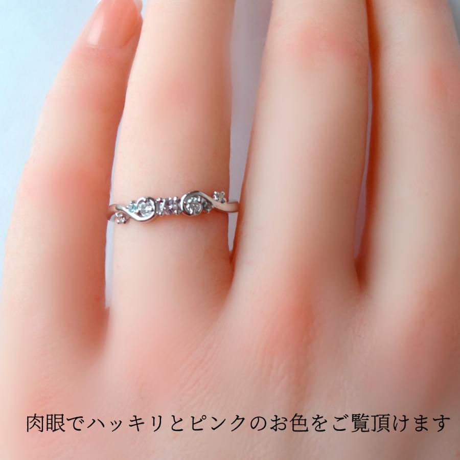 ピンクダイヤモンド パライバトルマリン リング 指輪 プラチナ PT900