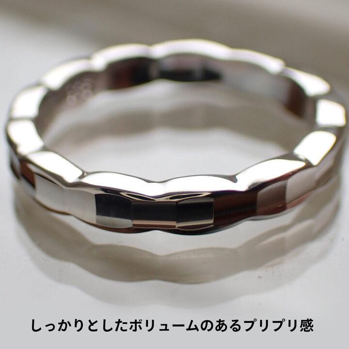 リング 指輪 レディース メンズ シルバー アクセサリー プレゼント デザイン シルバーリング SV925 3mm 幅 ダイヤモンドミラーカット プリキラ もこもこ |  | 02