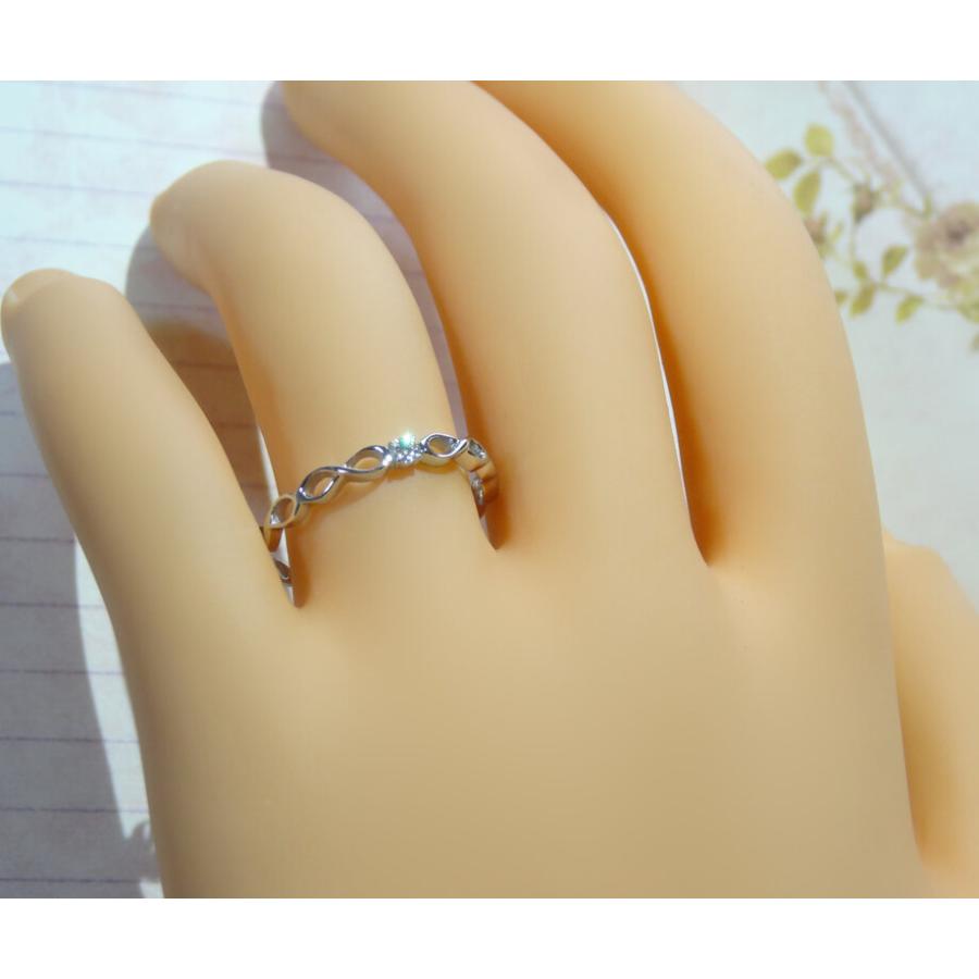 リング プラチナ PT900 ダイヤモンド VS グレード 0.03CT メビウス