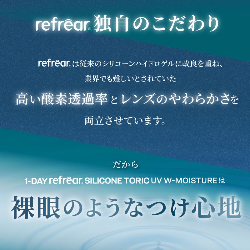 コンタクト ワンデーリフレア シリコーン 乱視用 UV Wモイスチャー 30枚入 ×12箱 1day refrear toric moisture 1日使い捨て シリコン UVカット 送料無料_11
