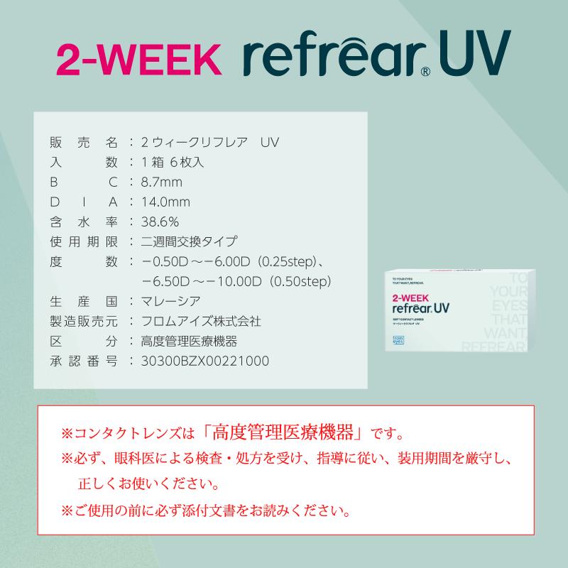 コンタクトレンズ　2week 2ウィーク　リフレアUV 6枚入×2箱 処方箋不要 コンタクトレンズ　2week 2週間 | フロムアイズ | 11