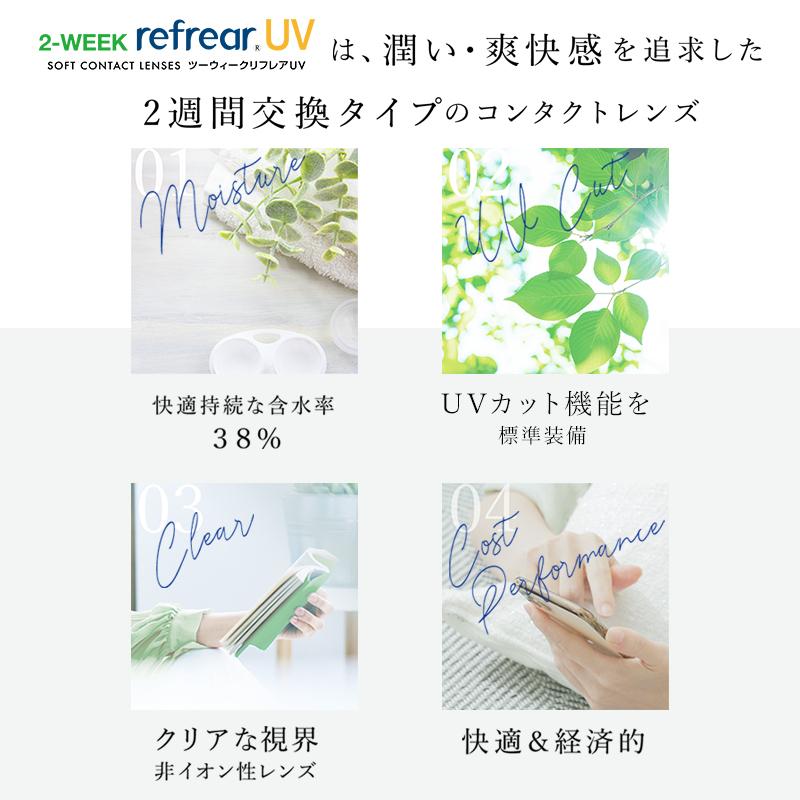 コンタクトレンズ　2week 2ウィーク　リフレアUV 6枚入×8箱 処方箋不要 コンタクトレンズ　2week 2週間｜firstcontact｜02