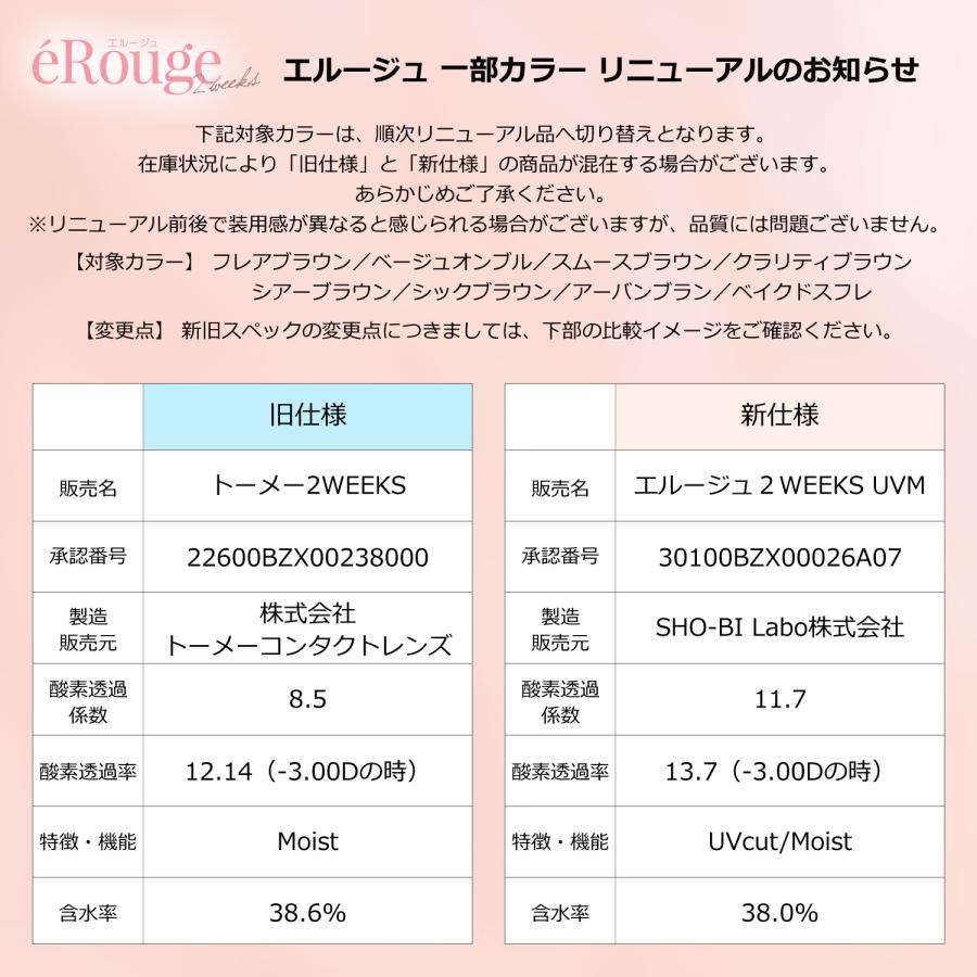 eRouge エルージュ 6枚入 ×1箱 2week カラコン 度あり 度なし カラーコンタクト マーシュ彩 2週間 | アイセイ | 16