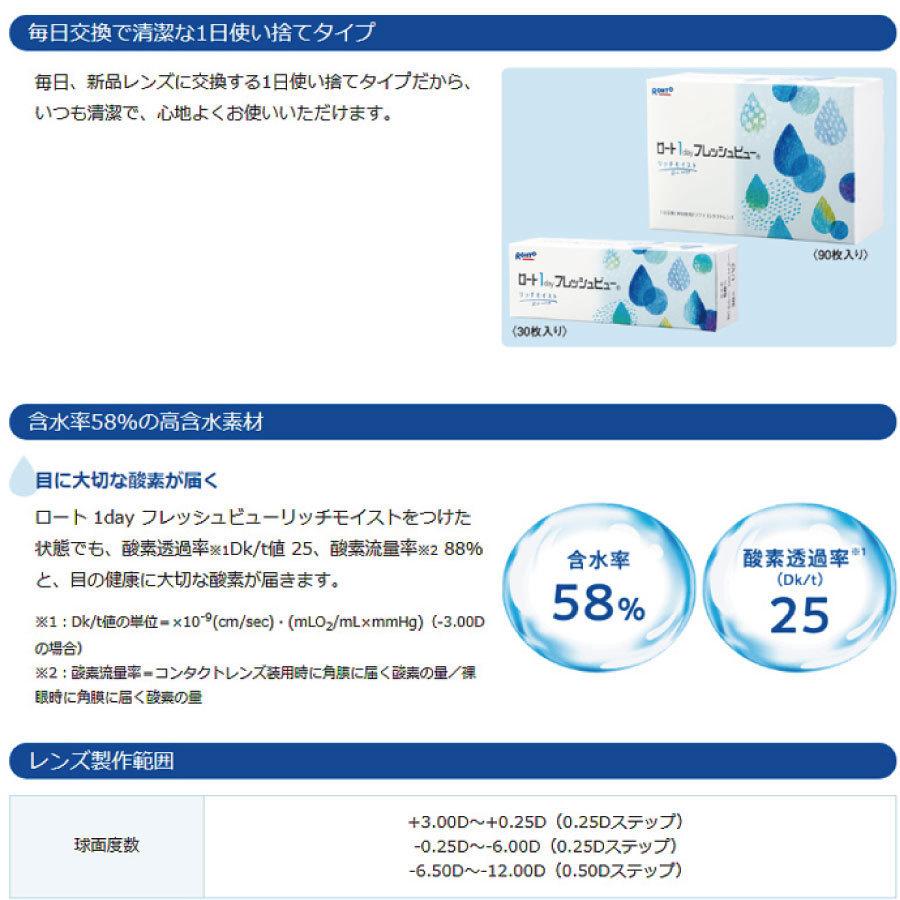 限定品 ロート ワンデーフレッシュビューリッチモイスト 30枚 4箱 送料無料 1day Rohto フレッシュビュー Globescoffers Com