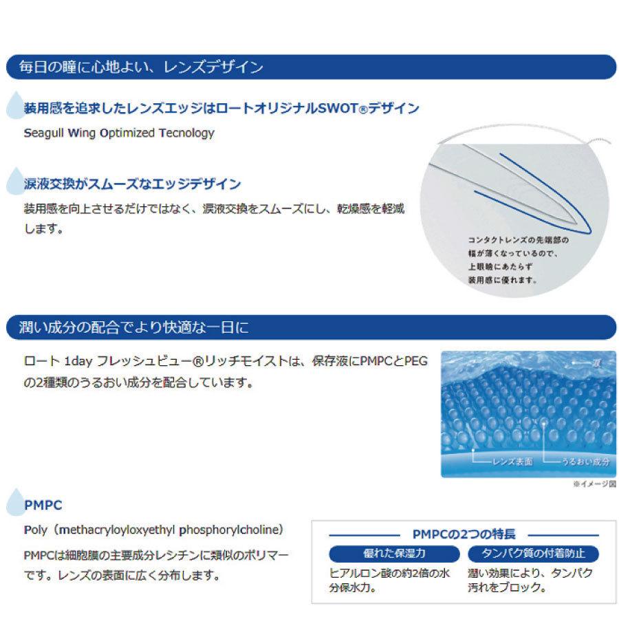 コンタクトレンズ　1day ワンデーフレッシュビューリッチモイスト 30枚入 ×8箱　コンタクトレンズ　1day　1day/１日 処方箋不要 | ロート製薬 | 01