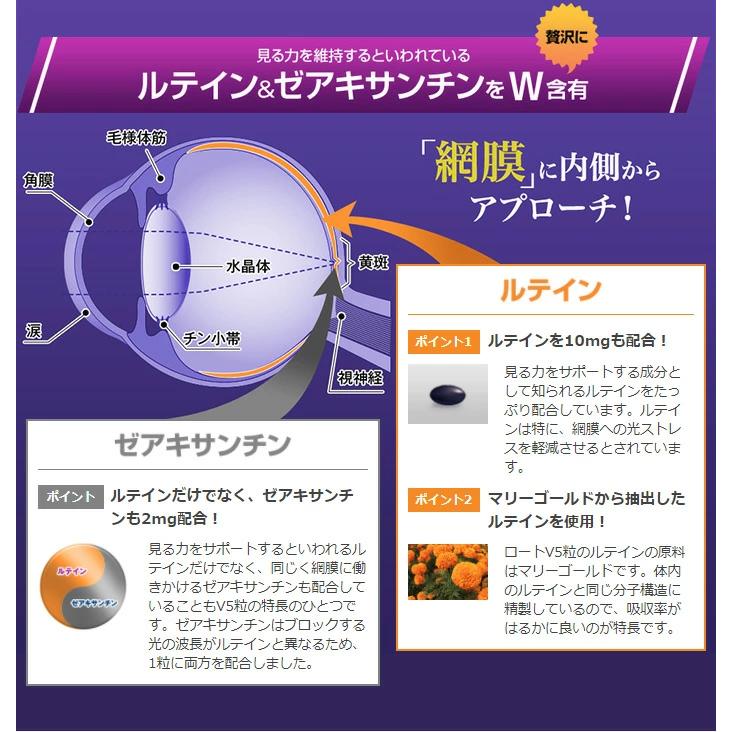 ロートV5粒　30粒 ×10個セット　ロート製薬　【機能性表示食品】目のサプリメント　ｖ5　ロート | ロート製薬 | 04