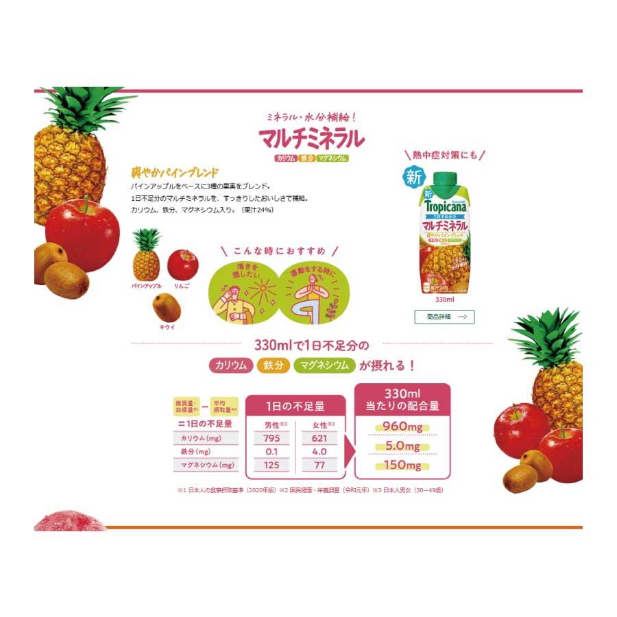送料無料 キリン トロピカーナ エッセンシャルズ マルチミネラル 330ml ×24本【2箱】（tropicana essentials） | トロピカーナ エッセンシャルズ | 01