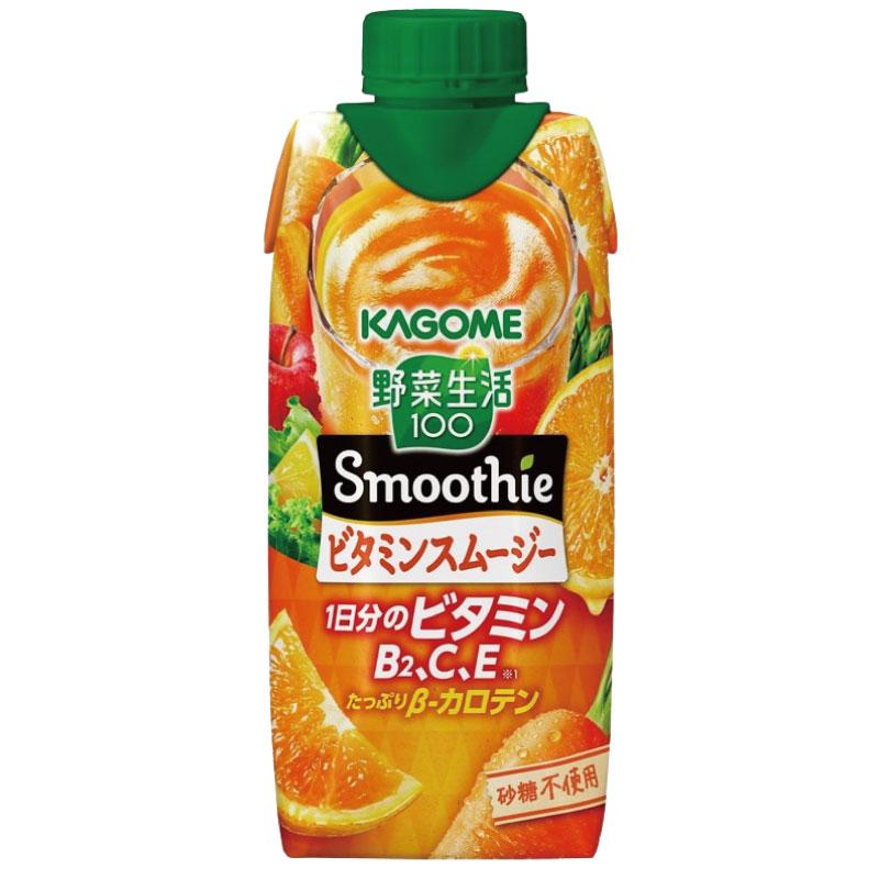 送料無料 カゴメ 野菜生活100 Smoothie 飲み比べセット グリーン バナナ アサイー ビタミン 330ml×48本（12本×4ケース）まとめ買い 手軽 忙しい朝に | 野菜生活100 Smoothie | 12