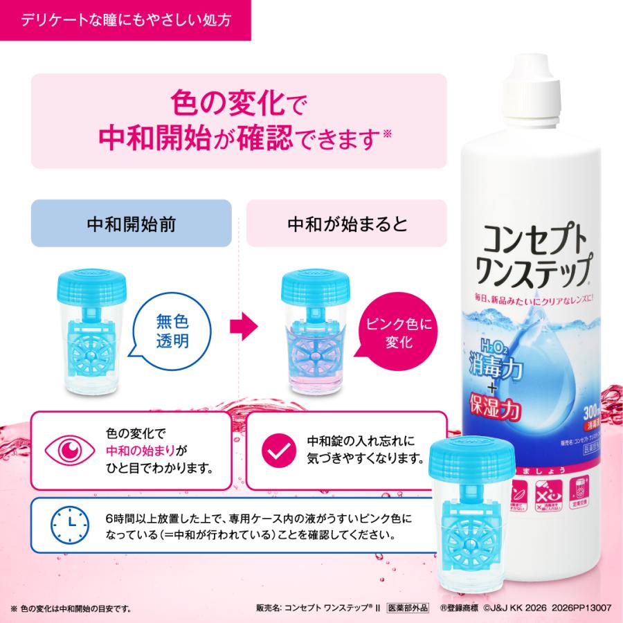 コンタクト洗浄液 コンセプト ワンステップ 300ｍｌ ×3本セット　中和錠90、専用ケース付　ソフトコンタクト洗浄液 | エイエムオー・ジャパン | 03