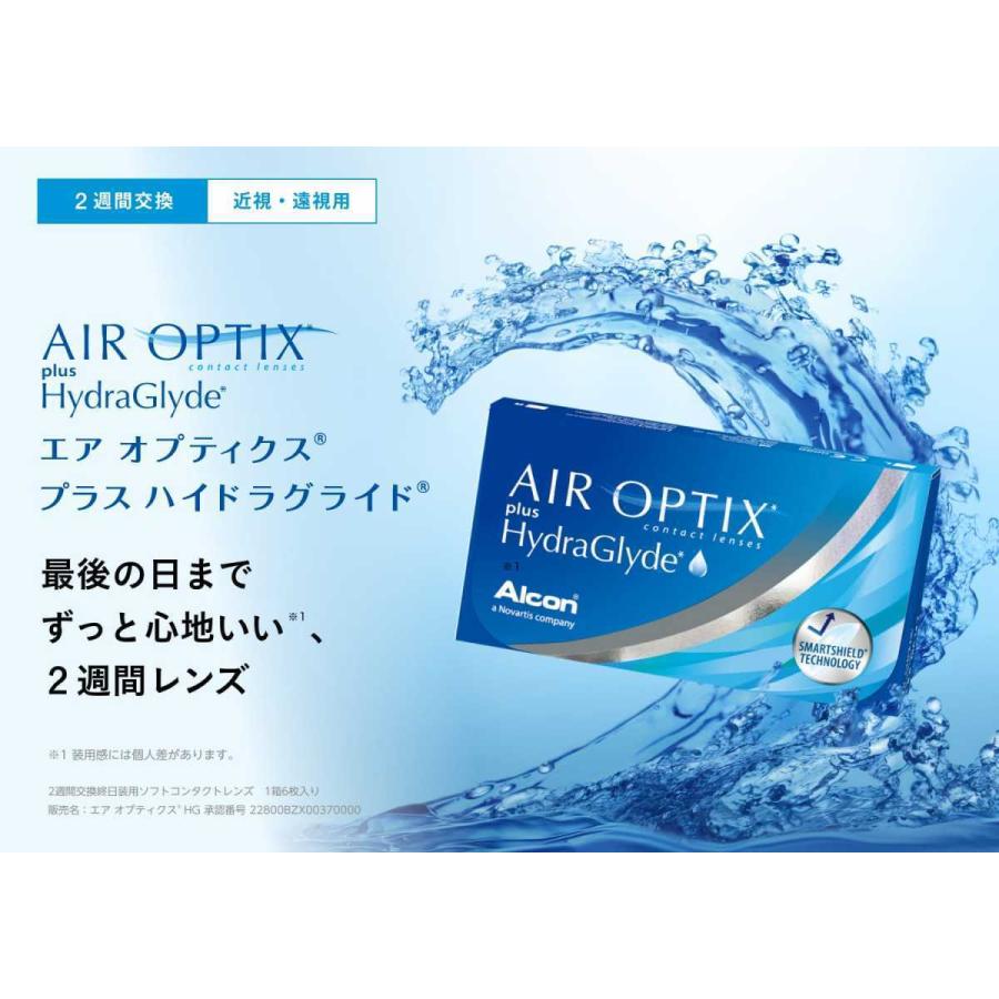 コンタクトレンズ　エアオプティクス プラス ハイドラグライド(6枚入)　×4箱 | Alcon | 01