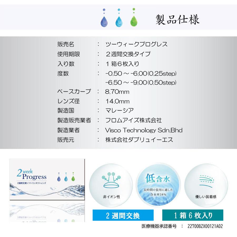 コンタクト 2ウィークプログレス(6枚入)　×2箱　2week progress クリアコンタクト  2週間交換 ツーウィーク　安い |  | 06