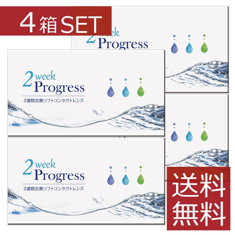 コンタクト 2ウィークプログレス(6枚入)　×4箱　2week progress クリアコンタクト  2週間交換 ツーウィーク　安い | 
