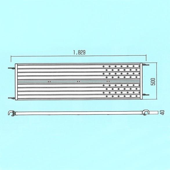 ALINCO(アルインコ) 鋼製ローリングタワー RT用部材 鋼製足場板(内爪) THK518N [法人限定][送料別途お見積り]