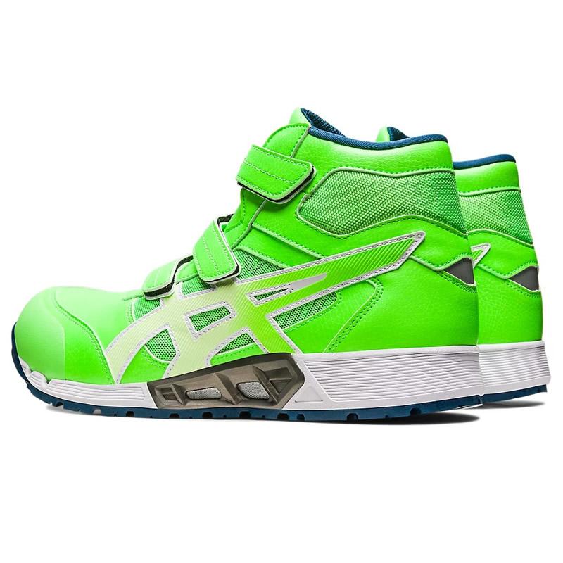 ASICS グリーン 安全靴　美品 asics アシックス 安全靴23cm グリーン スニーカー カーキ