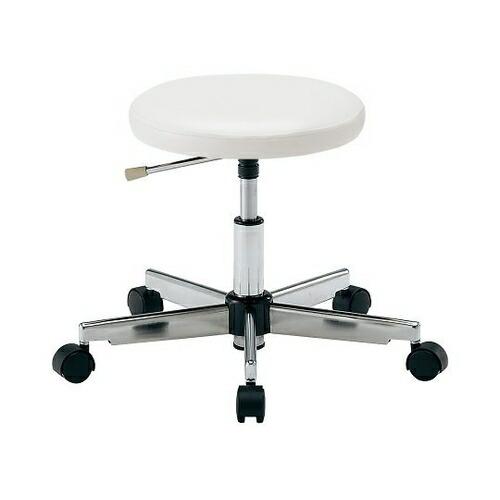 アズワン カラフルラウンドチェア ホワイト LRN-W 1個